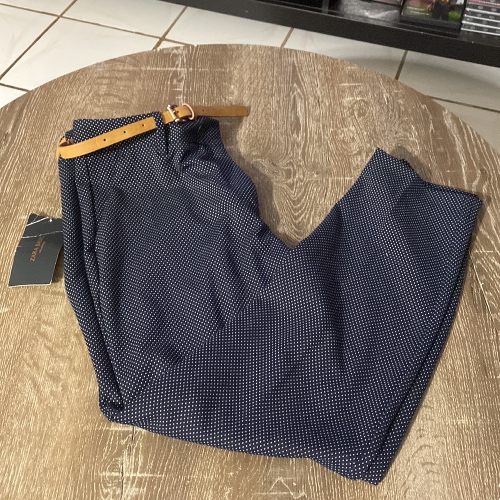Zara Basic Collection Polka Dot Pants With Belt S… - image 6